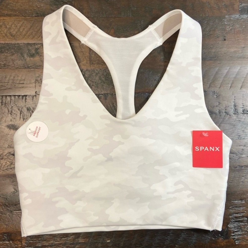 Spanx Longline Medium Impact Camo Sports Bra Size XS NEW with Tags
